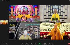 Ban Hoằng pháp TƯ khai mạc hoa đăng, khóa tu Online nhân lễ vía Phật A Di Đà và Phật thành đạo